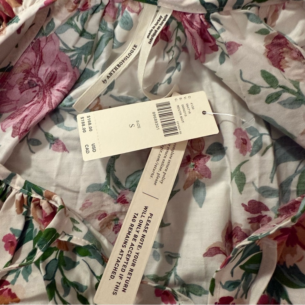 Anthropologie Somerset Dress floral The Puff sleeves edition new with tag small - Picture 6 of 10